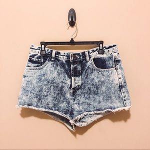 TopShop High-Waisted Jean Shorts - size 10
